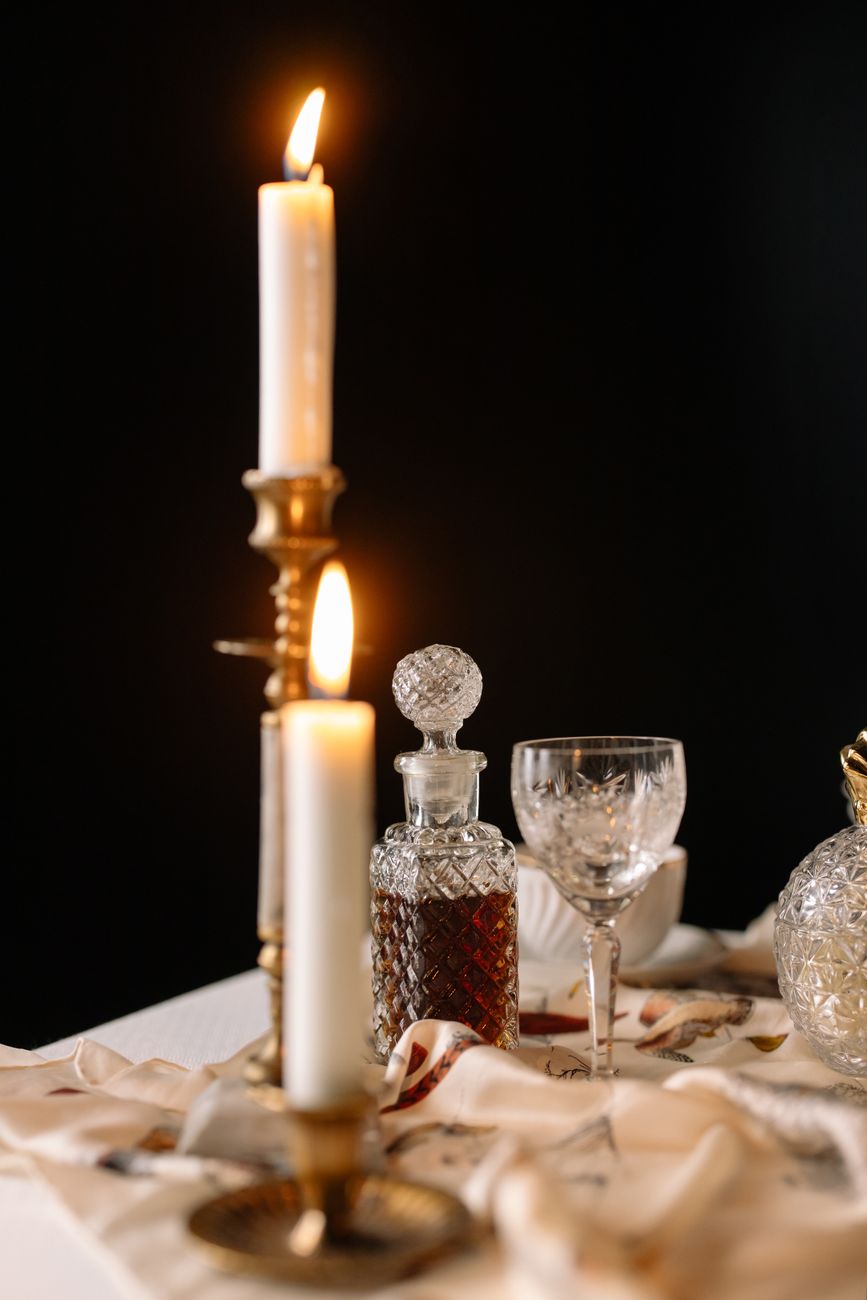 Pair of Cut Glass Decanters
