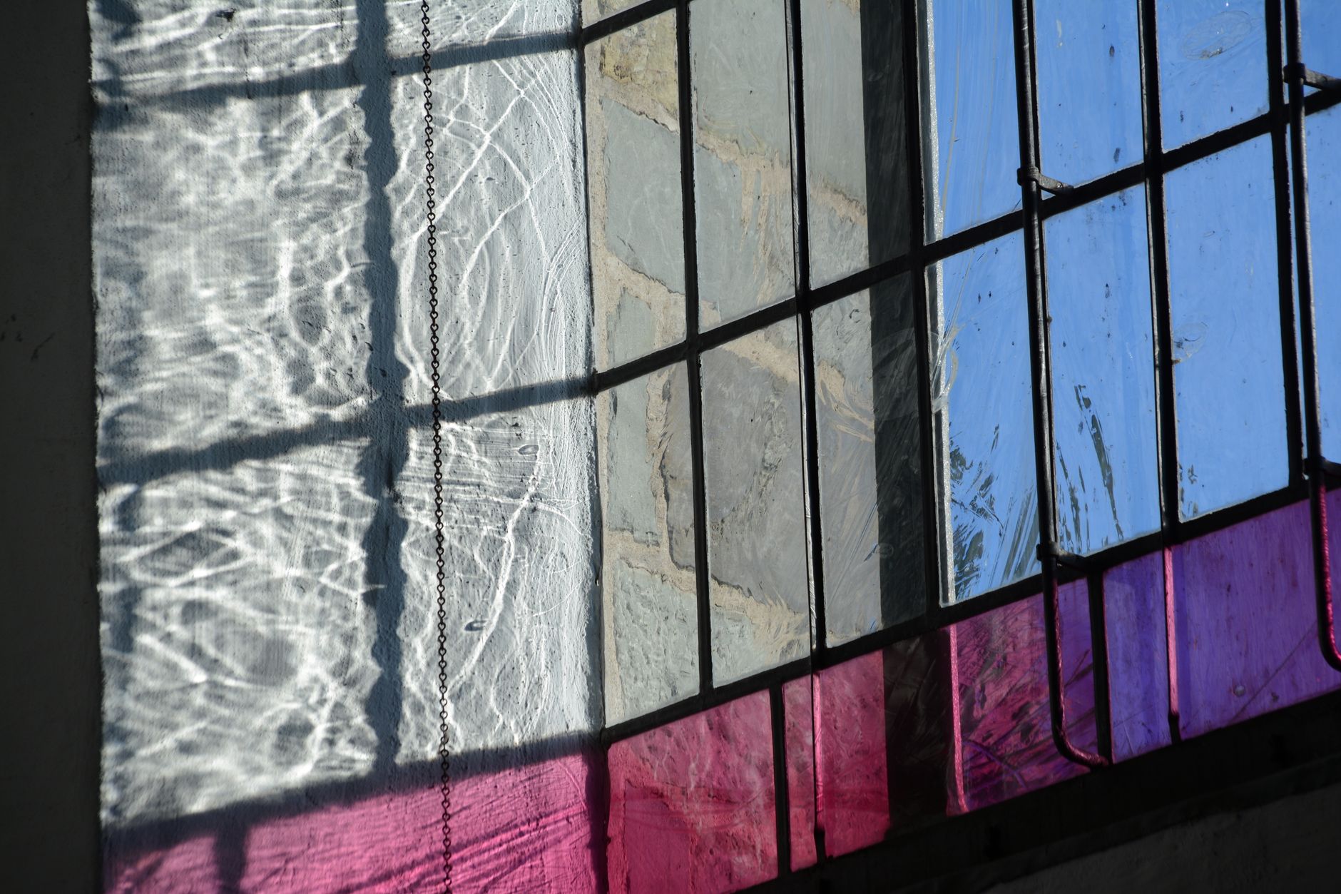 Pair of Amethyst Glass Vases — detail