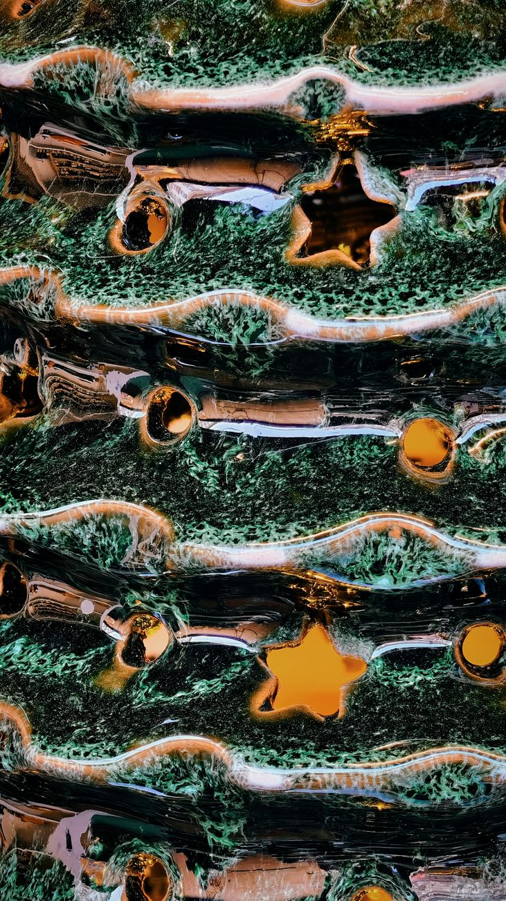 Glazed Pottery Owl — detail
