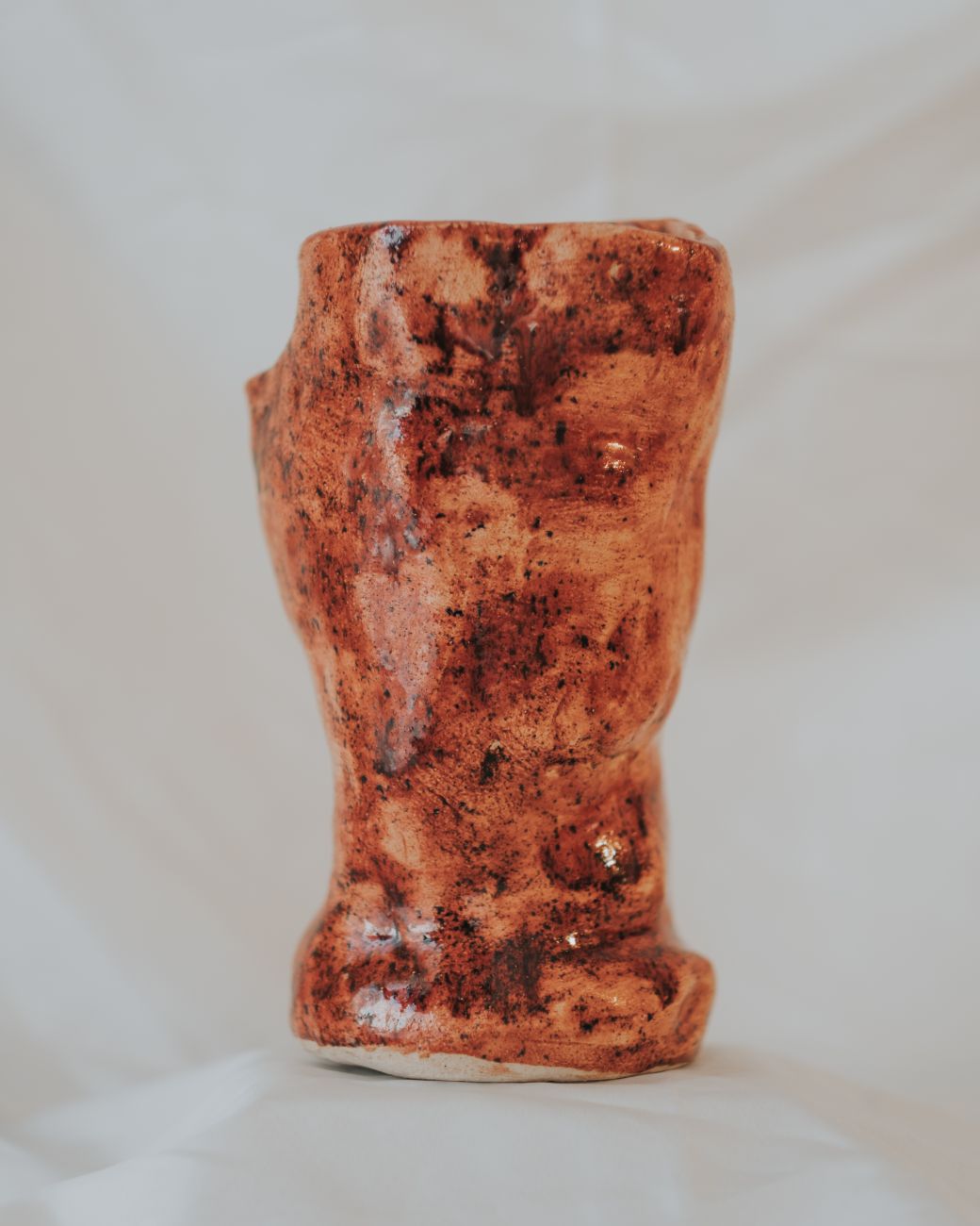 Glazed Pottery Owl — detail